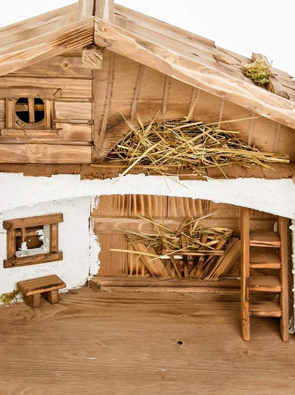 Weihnachtskrippe (W11) Krippenstall groß